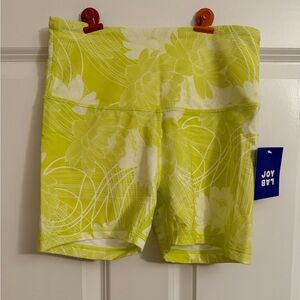 NWT Joy Lab size small lime green biker shorts